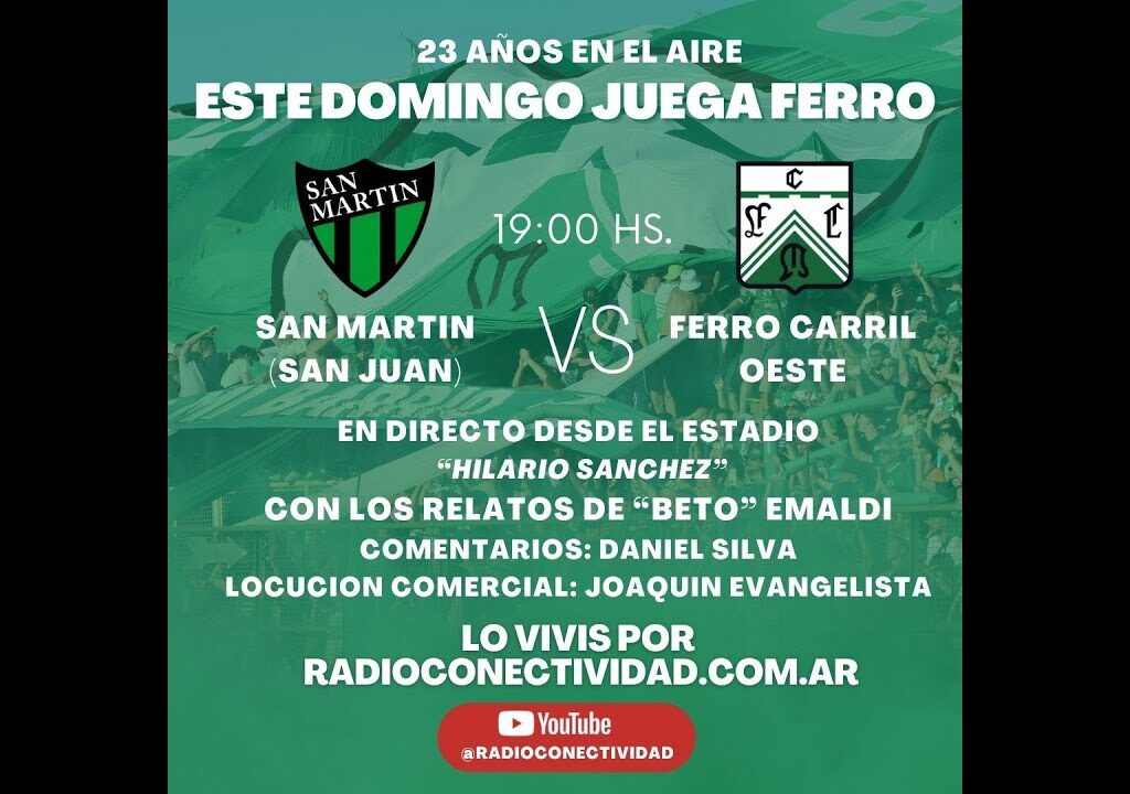 San Martín San Juan Vs Ferro Carril Oeste En Vivo Ferro Energia Verde 7868